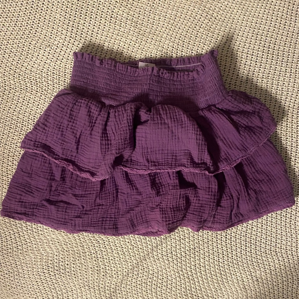 Cat & Jack Purple Ruffled A-Line Skirt